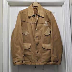 VTG CARROLL Original Wear Arabian Horse Association Canvas Leather Jacket Mens L